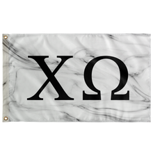 Load image into Gallery viewer, Chi Omega White Marble Sorority Flag