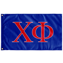 Load image into Gallery viewer, Chi Phi Fraternity Flag - Blue and Scarlet