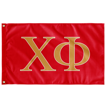 Load image into Gallery viewer, Chi Phi Fraternity Flag - Scarlet and Gold