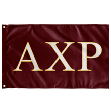 Load image into Gallery viewer, Alpha Chi Rho Fraternity Flag - Cardinal, White &amp; Light Gold