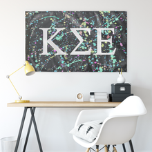 Load image into Gallery viewer, Kappa Sigma Epsilon Paint Splatter Greek Flag