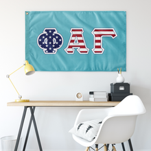 Load image into Gallery viewer, Phi Alpha Gamma American Flag - Turquoise