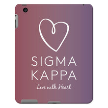 Load image into Gallery viewer, Sigma Kappa Live With Heart Gradient Tablet Cases