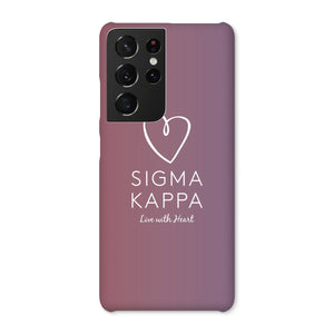 Sigma Kappa Live With Heart Gradient Snap Phone Case