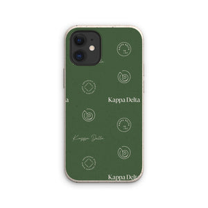 Kappa Delta Step Pattern Eco Phone Case - Dark Olive