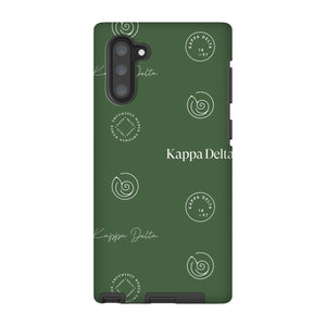 Kappa Delta Step Pattern Tough Phone Case - Dark Olive