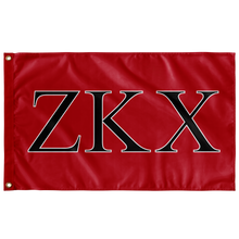 Load image into Gallery viewer, Zeta Kappa Chi Fraternity Flag - Red, Black &amp; White