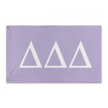 Load image into Gallery viewer, Delta Delta Delta Sorority Flag - Lavender &amp; White