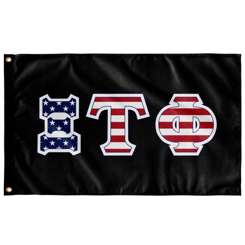 Xi Tau Phi American Flag - Black