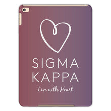 Load image into Gallery viewer, Sigma Kappa Live With Heart Gradient Tablet Cases