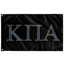 Load image into Gallery viewer, Kappa Pi Alpha Greek Flag - Black, Denim &amp; Flax Gold