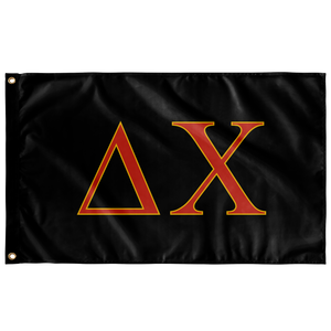 Delta Chi Fraternity Flag - Black, Red & Yellow