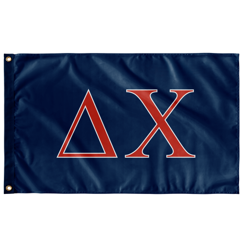Delta Chi Fraternity Flag - Navy Blue, Red & White