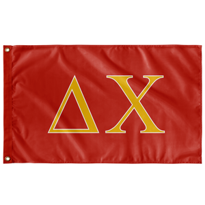 Delta Chi Fraternity Flag - Red, Yellow & White