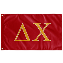 Load image into Gallery viewer, Delta Chi Fraternity Flag - Red, Light Gold &amp; White