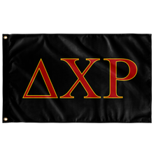 Load image into Gallery viewer, Delta Chi Rho Fraternity Flag - Black, Red &amp; Maize