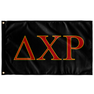 Delta Chi Rho Fraternity Flag - Black, Red & Maize