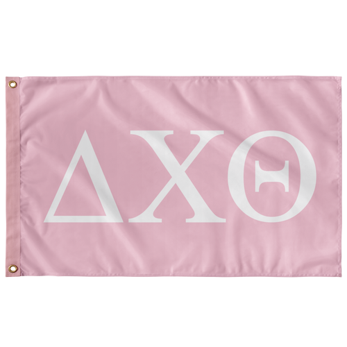 Delta Chi Theta Sorority Flag - Azalea & White