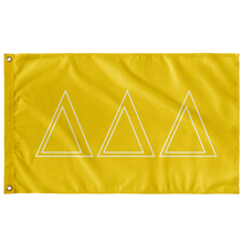 Load image into Gallery viewer, Delta Delta Delta Sorority Flag - Yellow and White