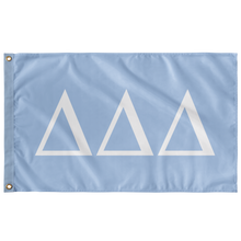 Load image into Gallery viewer, Delta Delta Delta Sorority Flag - Oxford Blue &amp; White