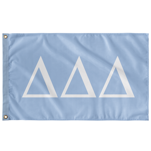Delta Delta Delta Sorority Flag - Oxford Blue & White
