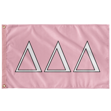 Load image into Gallery viewer, Delta Delta Delta Sorority Flag - Pink, White &amp; Black