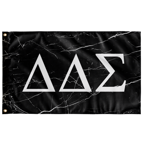 Delta Delta Sigma Black Marble Flag