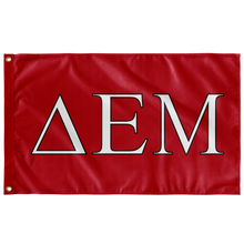 Load image into Gallery viewer, Delta Epsilon Mu Fraternity Flag - Red, White &amp; Black