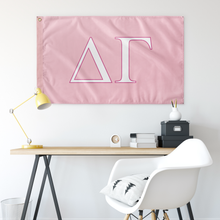 Load image into Gallery viewer, Delta Gamma Sorority Flag - Pink, White &amp; Tropicana