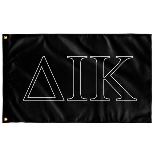 Delta Iota Kappa Fraternity Flag - Black, Black & White