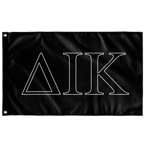 Delta Iota Kappa Fraternity Flag - Black, Black & White
