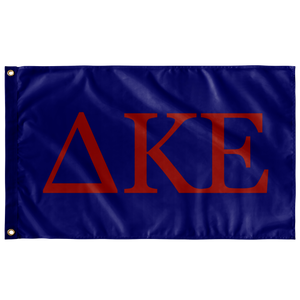 Delta Kappa Epsilon Greek Letter Flag - Navy & Red
