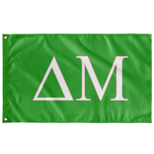 Load image into Gallery viewer, Delta Mu Sorority Flag - Bright Green, White &amp; Pink