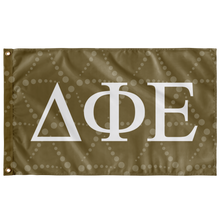 Load image into Gallery viewer, Delta Phi Epsilon Sorority Flag - Pattern 3 - Gold &amp; White