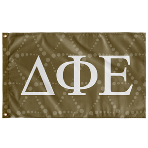 Delta Phi Epsilon Sorority Flag - Pattern 3 - Gold & White