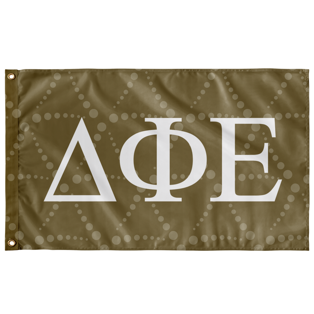 Delta Phi Epsilon Sorority Flag - Pattern 3 - Gold & White