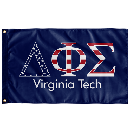 Delta Phi Sigma USA Flag Virgina Tech - Blue