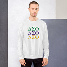 Load image into Gallery viewer, Delta Sigma Phi Stacked Letter Sweatshirt