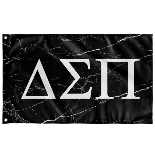 Delta Sigma Pi Black Marble Flag