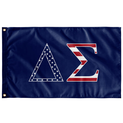 Delta Sigma USA Flag - Blue