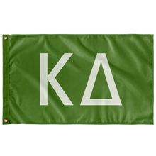 Load image into Gallery viewer, Kappa Delta Sorority Flag - Dark Olive &amp; Light Green