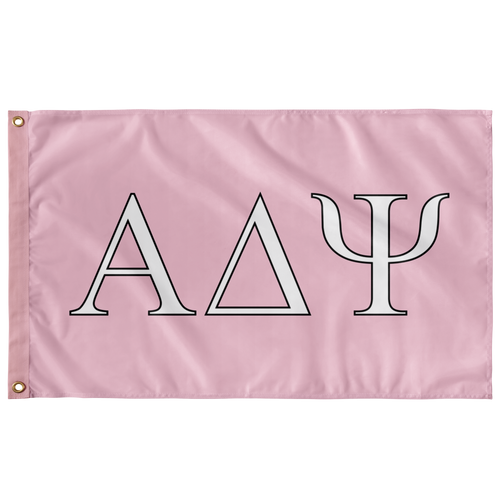 Alpha Delta Psi Sorority Flag - Azalea, White & Black
