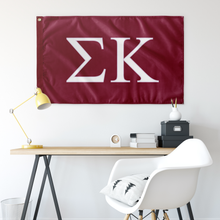 Load image into Gallery viewer, Sigma Kappa Sorority Flag - Maroon, Lavender &amp; White