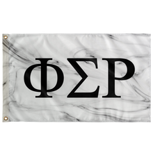 Load image into Gallery viewer, Phi Sigma Rho White Marble Greek Flag