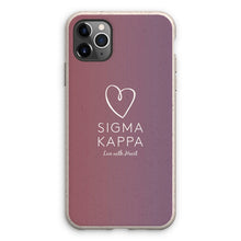 Load image into Gallery viewer, Sigma Kappa Live With Heart Gradient Eco Phone Case