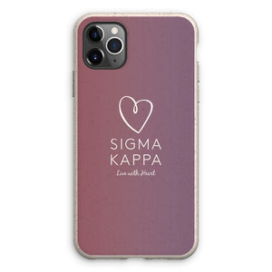 Sigma Kappa Live With Heart Gradient Eco Phone Case