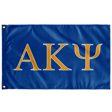 Load image into Gallery viewer, Alpha Kappa Psi Fraternity Flag - Royal, Gold &amp; White