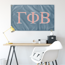Load image into Gallery viewer, Gamma Phi Beta Sorority Flag - Once In A Blue Moon, Blush &amp; White
