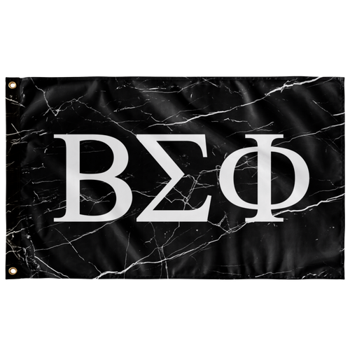 Beta Sigma Phi Black Marble Sorority Flag