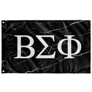 Beta Sigma Phi Black Marble Sorority Flag